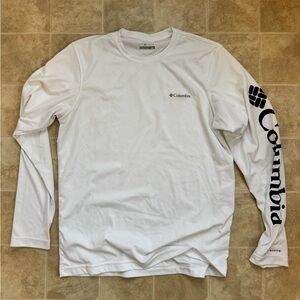 Columbia Men's White Long Sleeve Tee